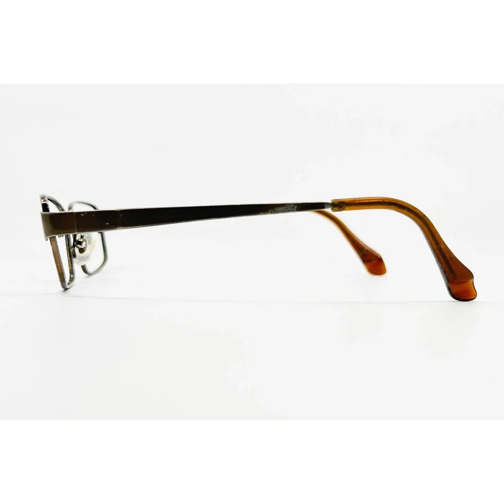 Seiko Eyeglasses Mens Brown Titanium T912 Rectangular 54-17-140